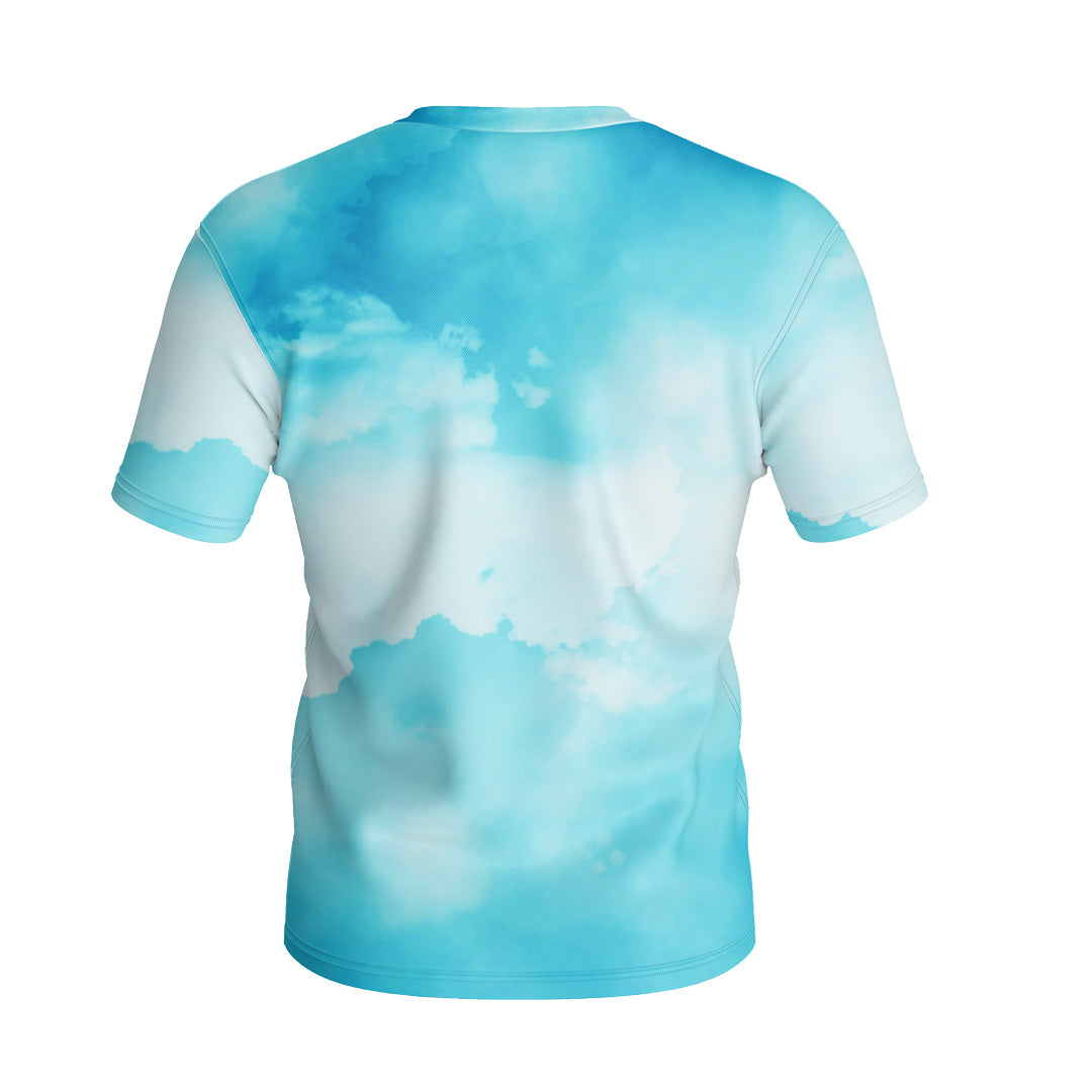 ROUND NECK T-SHIRT TURBO TURQUOISE WOMEN