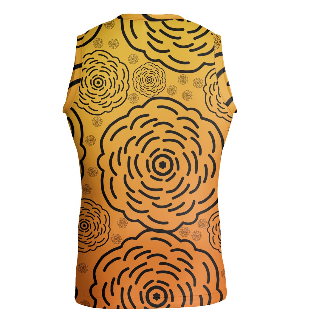 SLEEVELESS T-SHIRT MIXED MARIGOLD