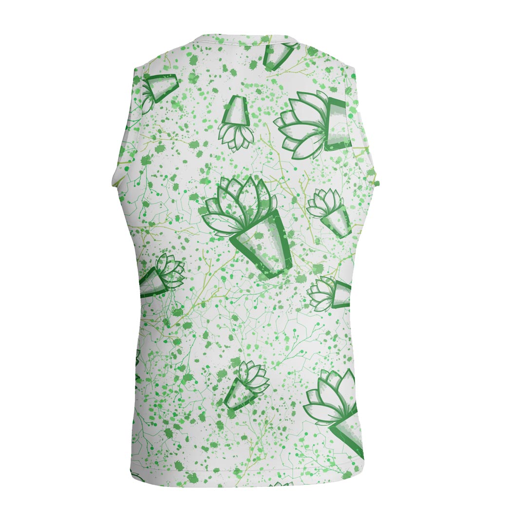 SLEEVELESS T-SHIRT FALLEN GREEN