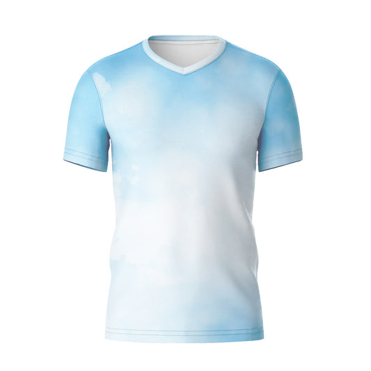 V-NECK T-SHIRT HIGH BLUE