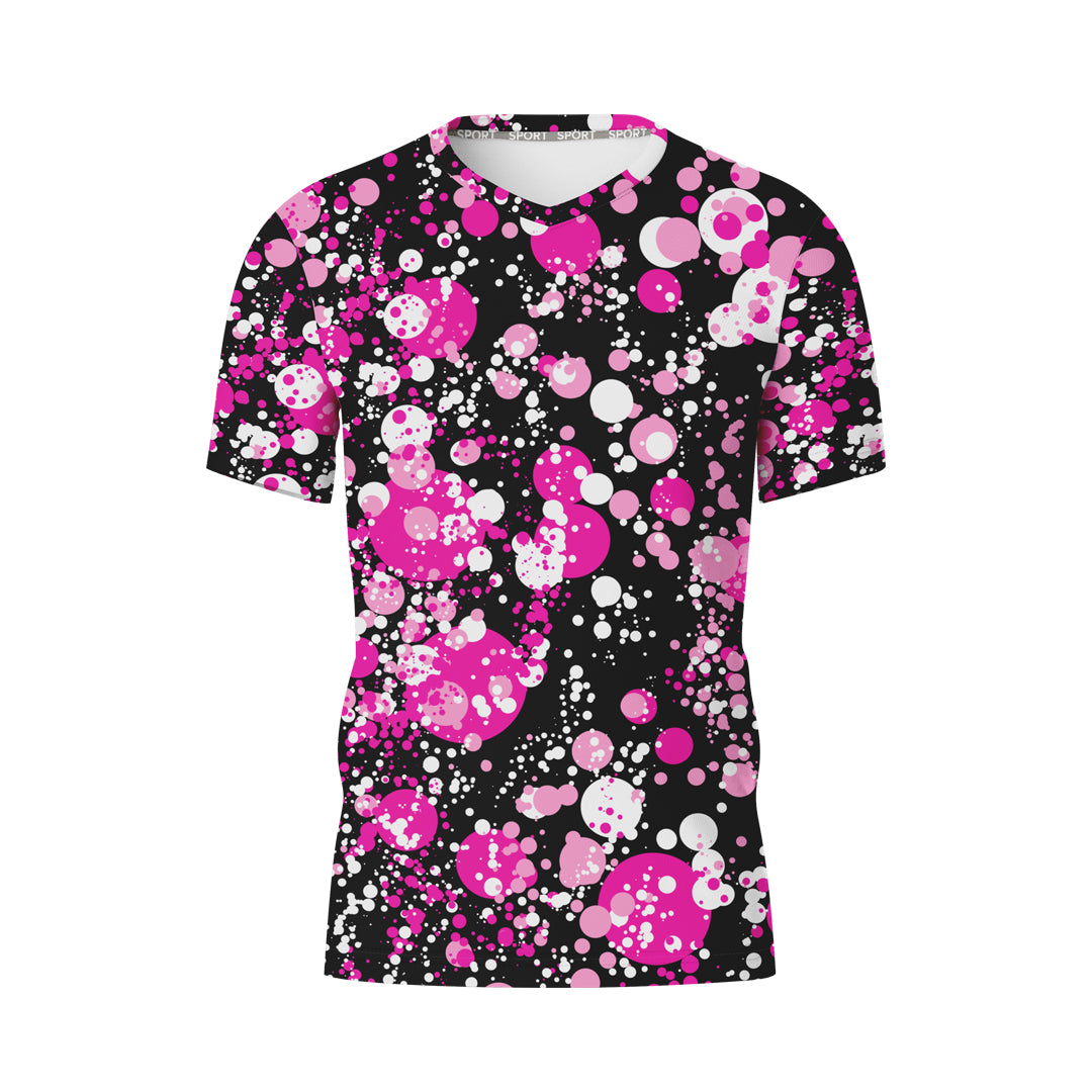 V-NECK T-SHIRT PINK POISON