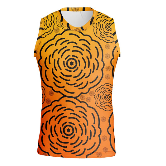 SLEEVELESS T-SHIRT MIXED MARIGOLD