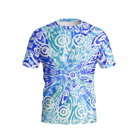 ROUND NECK T-SHIRT CITRUS BLUE WOMEN