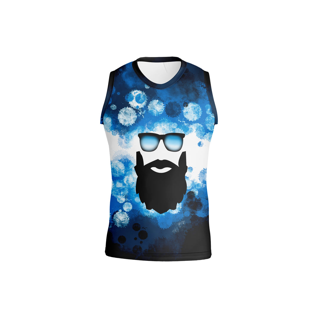 SLEEVELESS T-SHIRT BLUE BEARD