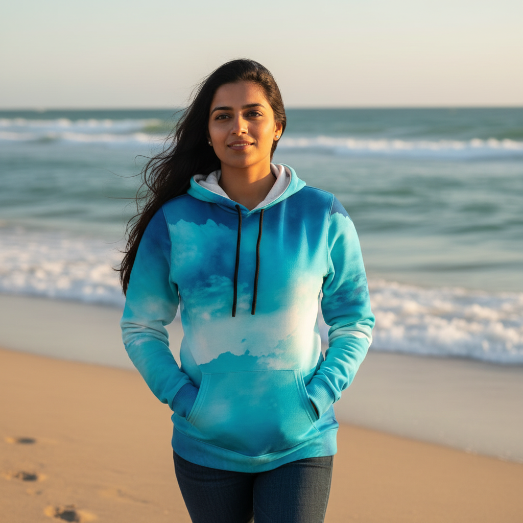 HOODIE TURBO TURQUOISE WOMEN