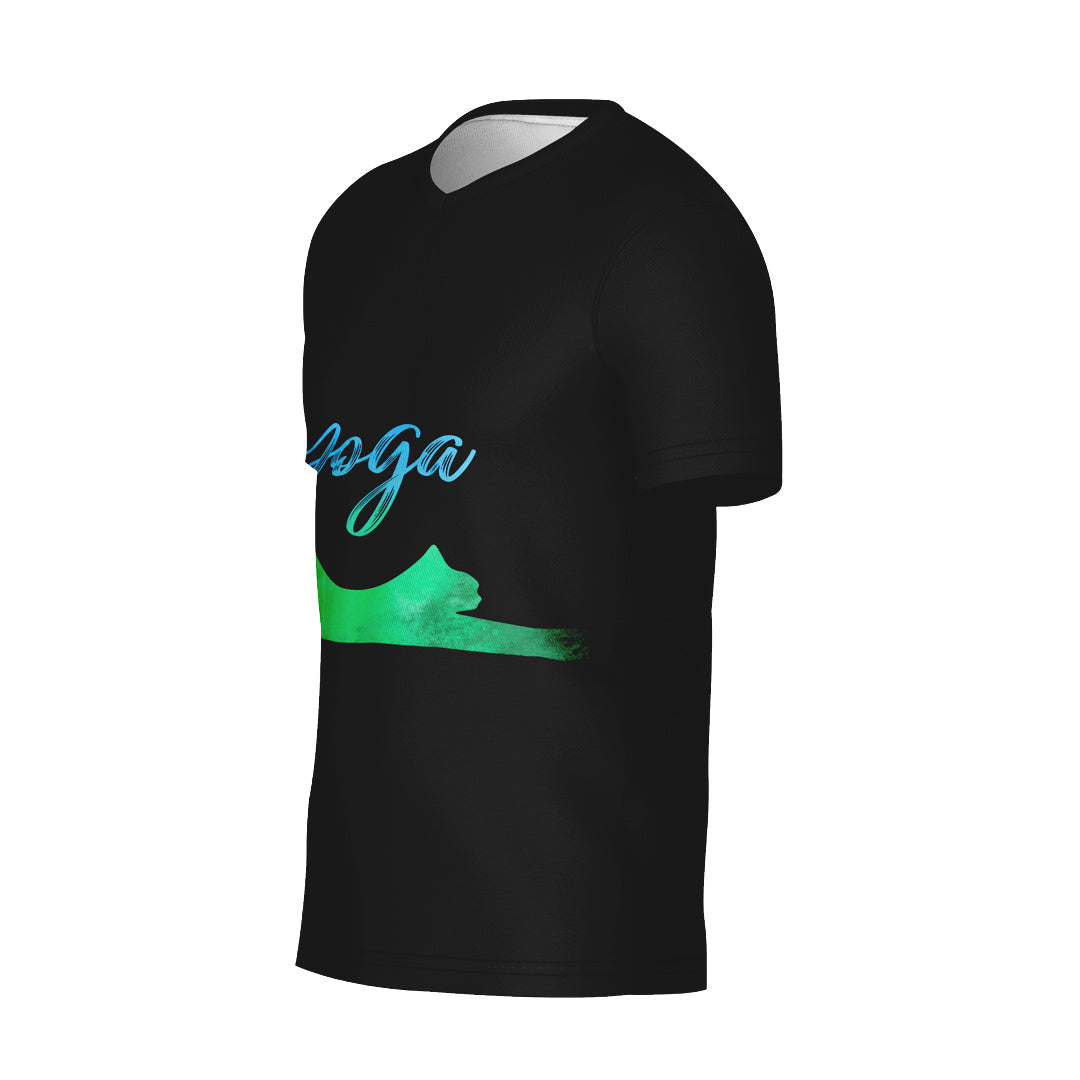 V-NECK T-SHIRT CAT YOGA