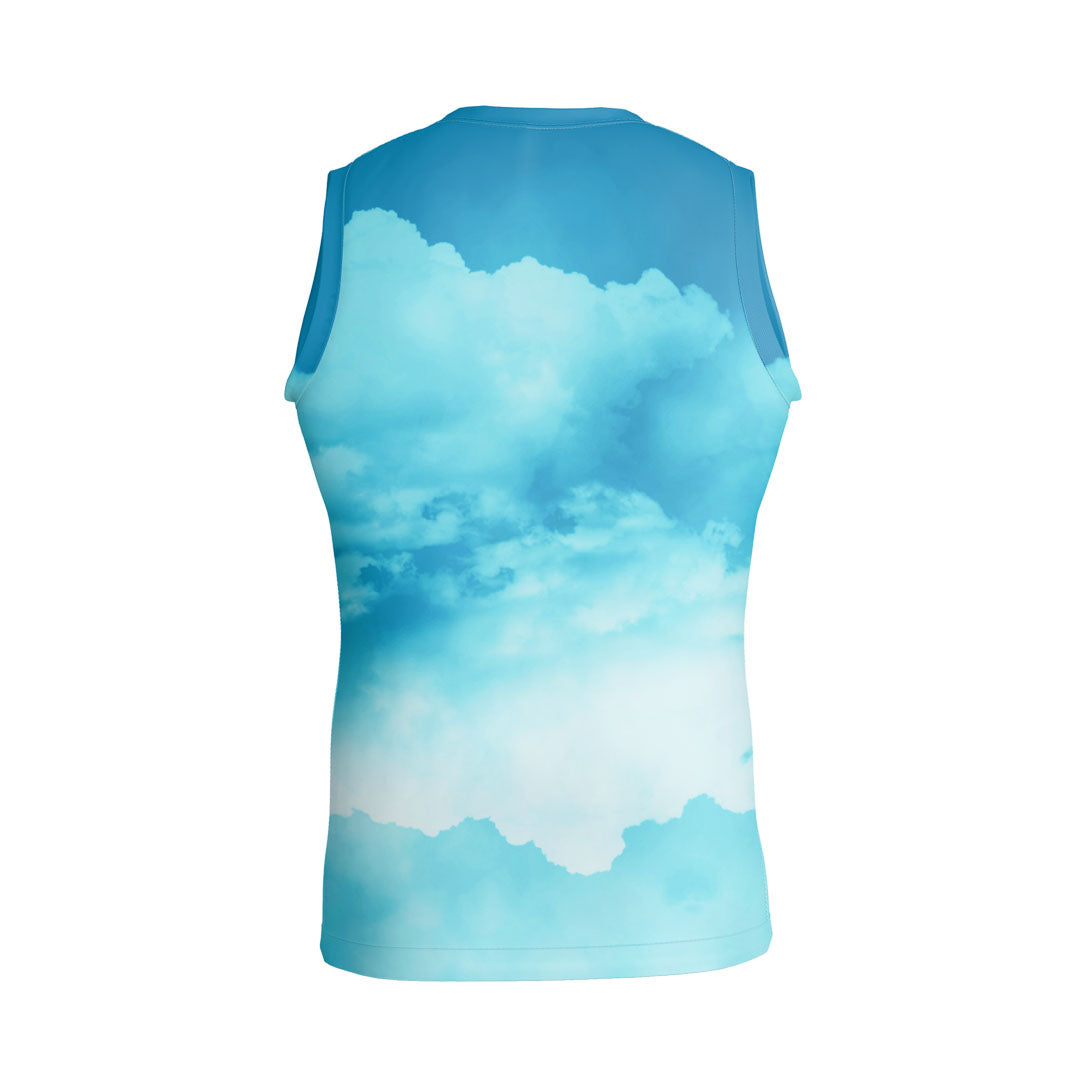 SLEEVELESS T-SHIRT TURBO TURQUOISE