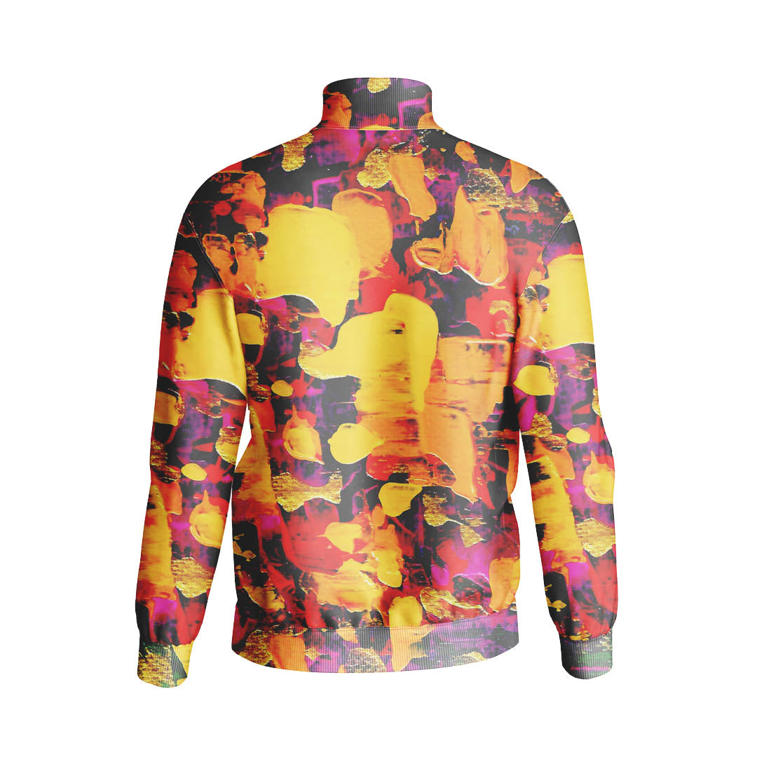 ZIPPER JACKET FLOWERS FLAMES