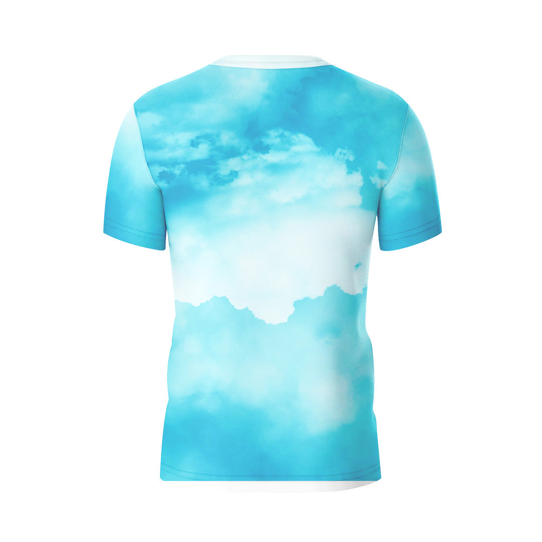 V-NECK T-SHIRT TURBO TURQUOISE WOMEN