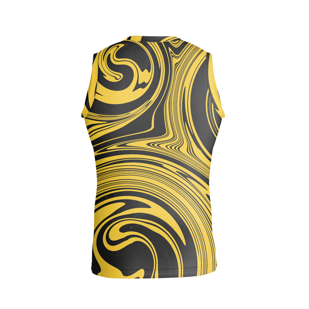 SLEEVELESS T-SHIRT LIQUID GOLD