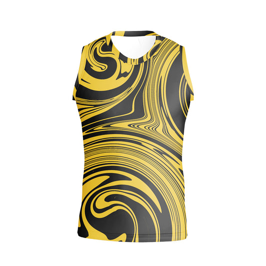 SLEEVELESS T-SHIRT LIQUID GOLD