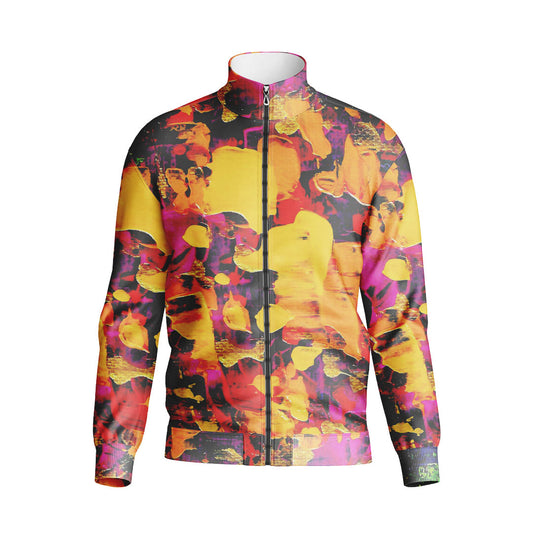 ZIPPER JACKET FLOWERS FLAMES