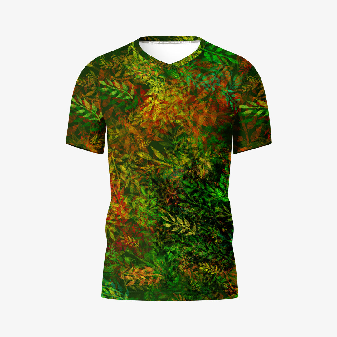 V-NECK T-SHIRT RAKED