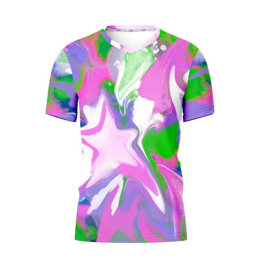 V-NECK T-SHIRT STARBURST