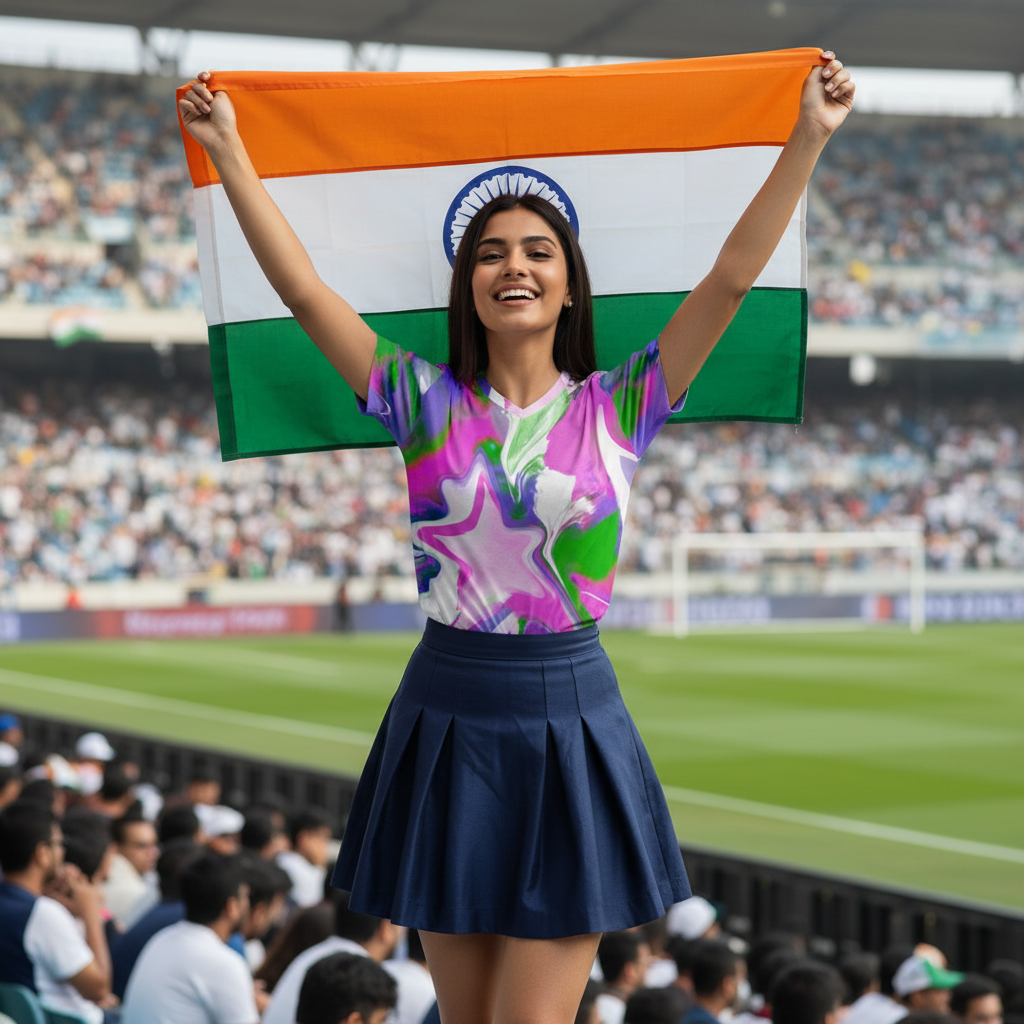 V-NECK T-SHIRT STARBURST WOMEN