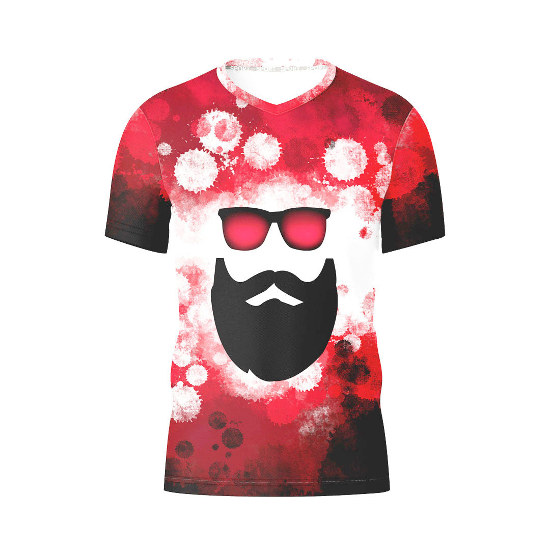 V-NECK T-SHIRT RED BEARD WOMEN