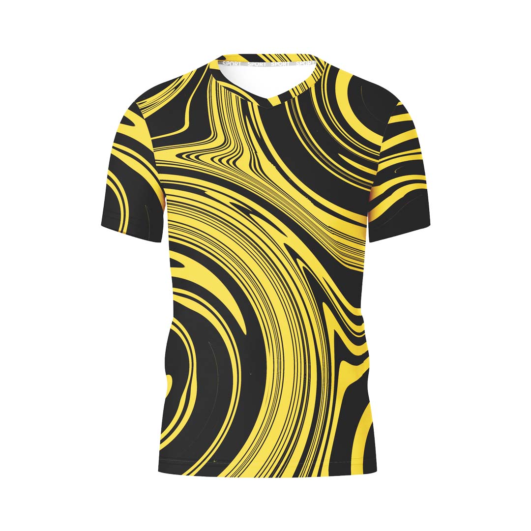 V-NECK T-SHIRT LIQUID GOLD