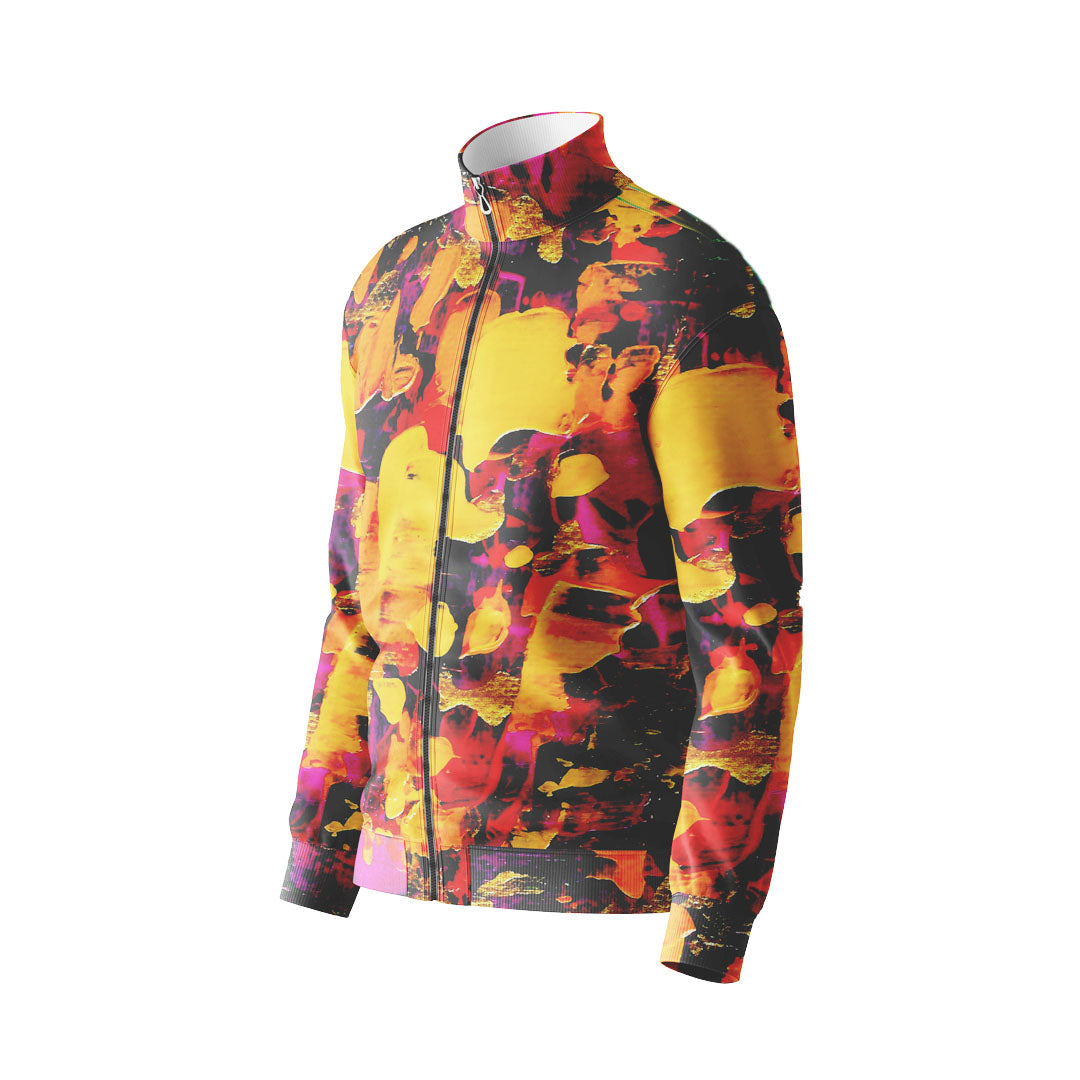 ZIPPER JACKET FLOWERS FLAMES